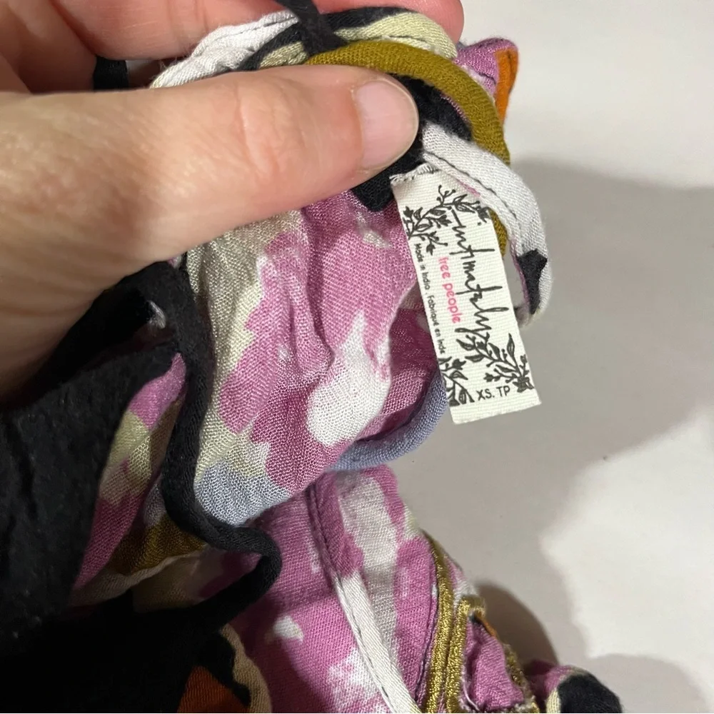 Free People Sweet Lucy Slip Dress Black Pink XS - Picture 9 of 16